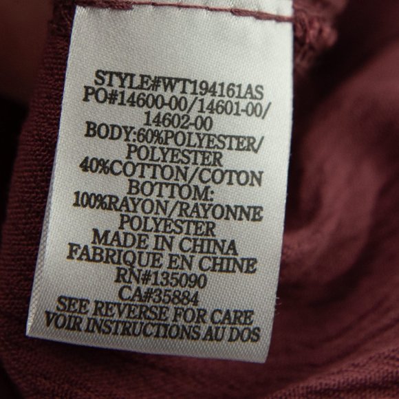 Altar'd State Shirt Thermal Shirt Top Long Sleeve Wine Burgandy Size Small New - Picture 4 of 6